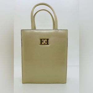 ESCADA BEAUTE VINTAGE 70s PEARL COLOR  HANDBAG COSMETIC BAG MINI HANG BAG